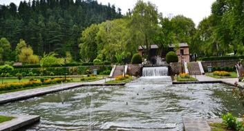 Mughal Gardens near The Lalit Grand Palace in Srinagar, India